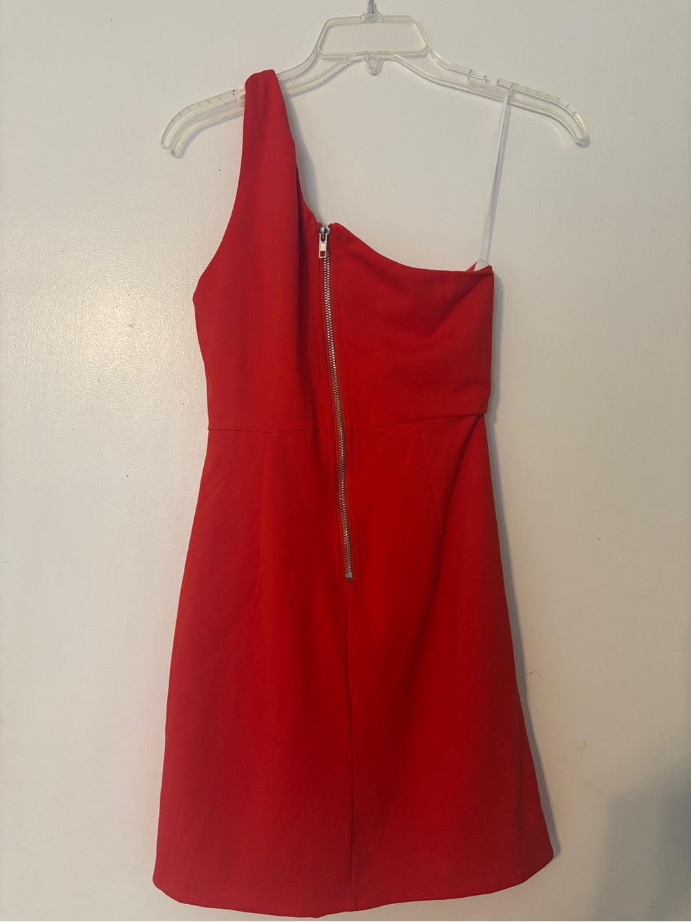 Hello Molly Red One-Shoulder Ruffle Cocktail Dress - Picture 2 of 2